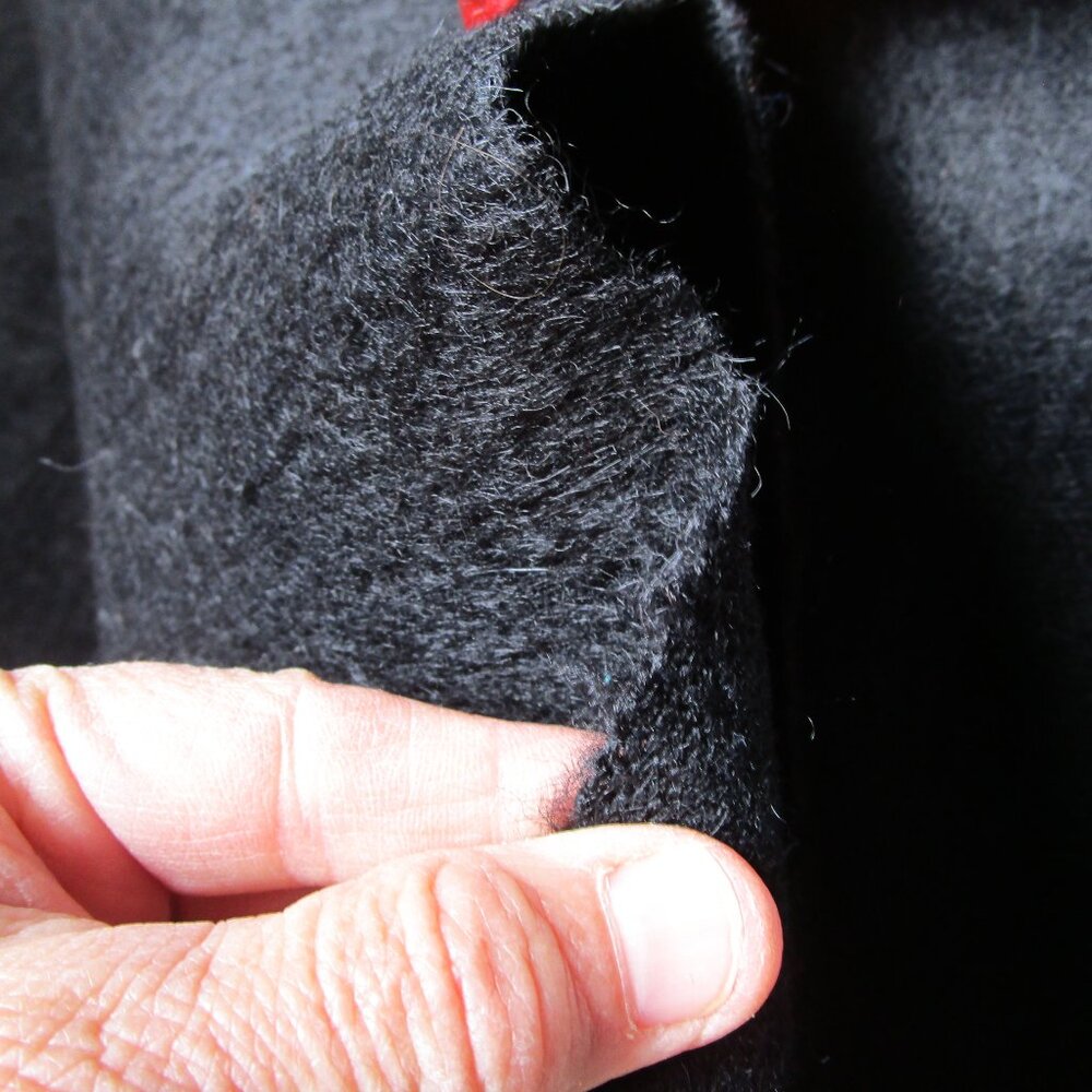 Black wool shawl blanket. 23x64inch warm sturdy scratchy wool. - Picture 15 of 15